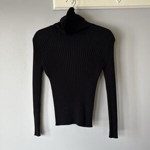 Belldini XL Black Ribbed Turtleneck Goth Minimalist Scandi Style